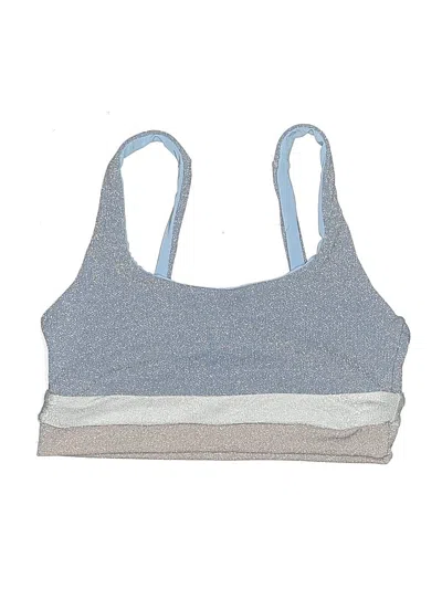 Pre-owned Beach Riot Swimsuit Top Blue Swimwear