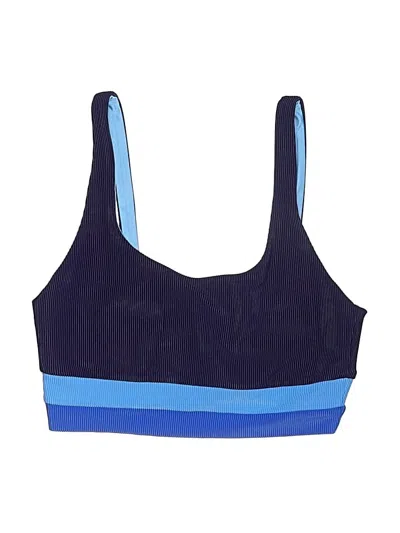 Pre-owned Beach Riot Swimsuit Top Blue Swimwear