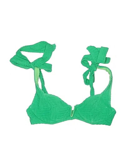 Pre-owned Beach Riot Swimsuit Top Green Swimwear