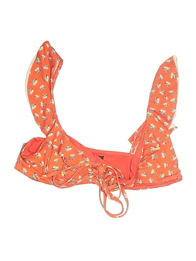 Pre-owned Beach Riot Swimsuit Top Orange Swimwear