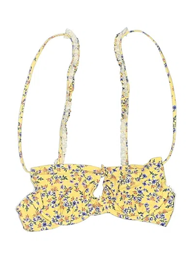 Pre-owned Beach Riot Swimsuit Top Yellow Swimwear