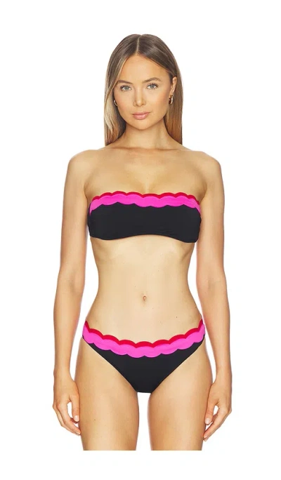 Beach Riot Sybil Bandeau Bikini Top In Black