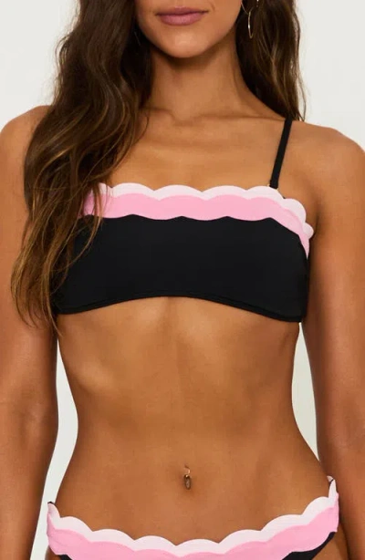 Beach Riot Sybil Scallop Colorblock Bikini Top In Purple