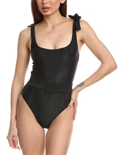 Beach Riot Sydney Belted One-piece In Black
