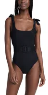 Beach Riot Sydney Belted One Piece In Black