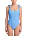 Beach Riot Sydney Belted One Piece Swimsuit In Alps Blue
