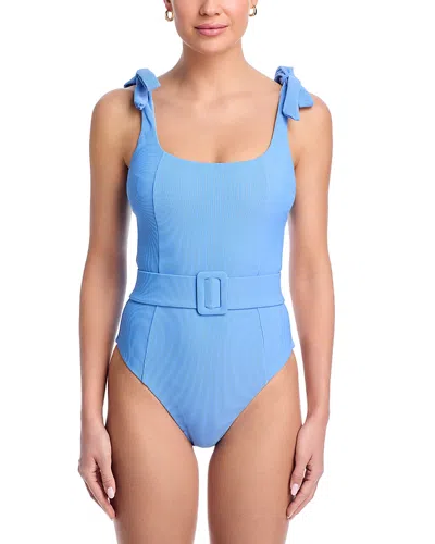 Beach Riot Sydney Belted One Piece Swimsuit In Blue