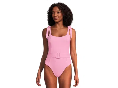 Beach Riot Sydney Belted One-piece Rem Sc In Pink