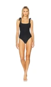 Beach Riot Sydney One Piece Swimsuit With Belt In Black