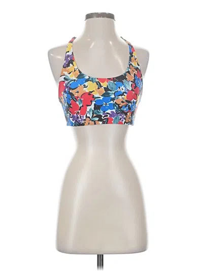 Pre-owned Beach Riot Tank Top Blue Halter Neckline Tops