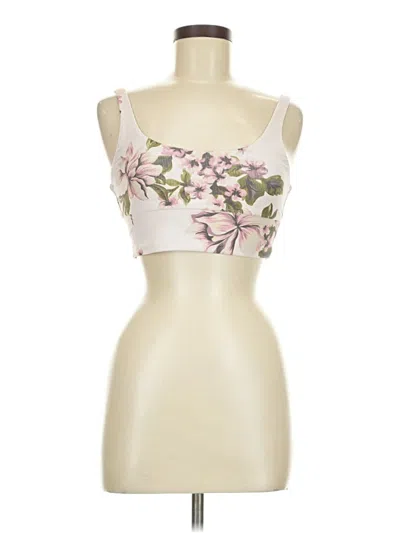 Pre-owned Beach Riot Tank Top Pink Strapless Neckline Tops