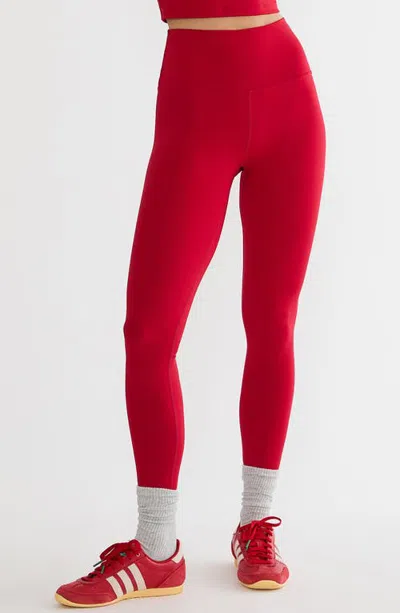 Beach Riot Tayler 7/8 Leggings In Red