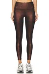 Beach Riot Tayler High Waist Legging In Java Glimmer In Brown