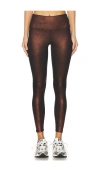 Beach Riot Tayler High Waist Legging In Java Glimmer In Brown