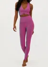 Beach Riot Tayler Rib Two-tone Leggings In Pink