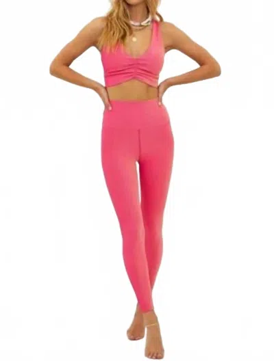 Beach Riot Tayler Ribbed Leggings In Sunset Two Tone In Pink