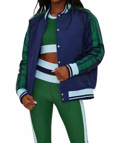 BEACH RIOT TEEN'S FLIGHT JACKET IN IVY COLORBLOCK