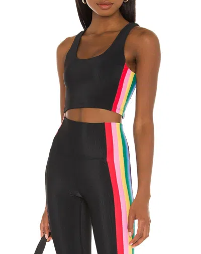 Beach Riot Tessa Top In Rainbow Stripe In Multi