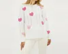 Beach Riot Callie Crewneck Cotton Sweater In White