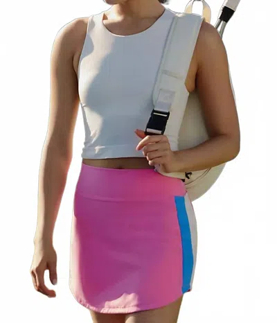 Beach Riot Thora Skirt In Cosmos In Pink