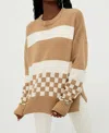 Beach Riot Callie Colorblock Crewneck Sweater In Multi