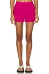 Beach Riot Tia Lightweight Cotton Short In Bright Fuchsia In Pink