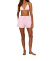 Beach Riot Tia Stripe Short In Pink Prism In Pink
