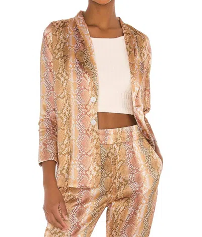 Beach Riot Tracy Blazer In Golden Snakeskin In Multi