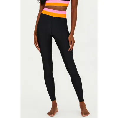 Beach Riot Trinity Ribbed Leggings In Red