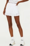 Beach Riot Trixie Eyelet Miniskort In White Magnolia Eyelet