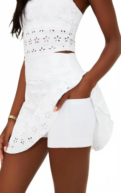 Beach Riot Trixie Magnolia Eyelet Skirt In White