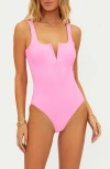 Beach Riot Tropez V-wire Rib One-piece Swimsuit
