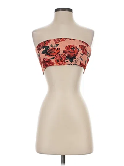 Pre-owned Beach Riot Tube Top Tan Strapless Neckline Tops