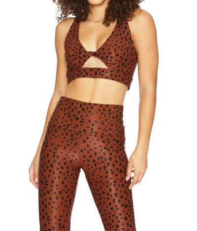 Beach Riot Twist Top In Brown Spot