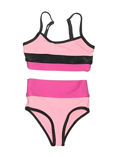 Pre-owned Beach Riot Kids' Two Piece Swimsuit In Pink