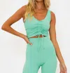 Beach Riot Tyra Sports Bra Top In Jade Sky In Multi