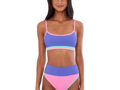 Beach Riot Val Bralette Top Women's Clothing Sherbert Shores Color-block: Md In Multi