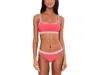 Beach Riot Val Colorblock Bikini Top In Pink