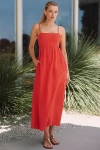 Beach Riot Valory Cotton-linen Sleeveless Midi Dress