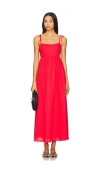 Beach Riot Valory Maxi Dress In Red Linen