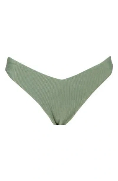 Beach Riot Vanessa High Cut Bikini Bottoms In Green