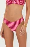Beach Riot Vanessa High Cut Bikini Bottoms In Candy Cane Stripe