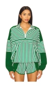 Beach Riot Vespera Half-zip Jacket In Green
