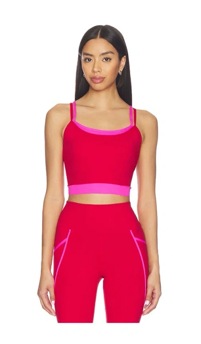 Beach Riot Vinny Sports Bra In Red