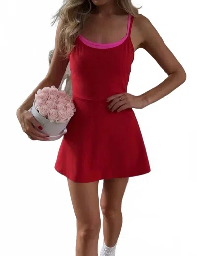 Beach Riot Viola Dress In Royal Red Matte In Burgundy