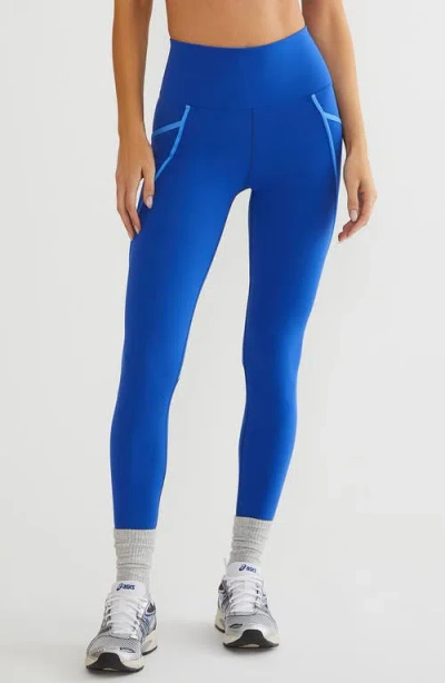 Beach Riot Von Contrast Detail Leggings In Blue