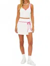 Beach Riot Winnie Skirt In Strawberry Cream In White