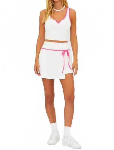 Beach Riot Winnie Skirt In Strawberry Cream In White