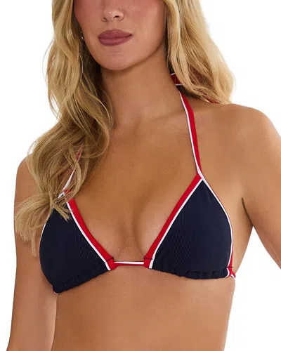 Beach Riot Winona Bikini Top In Blue