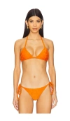 Beach Riot Winona Triangle Bikini Top In Hibiscus Sorbet